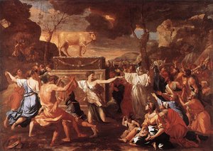 黄金の子牛の礼拝 作： Nicolas Poussin